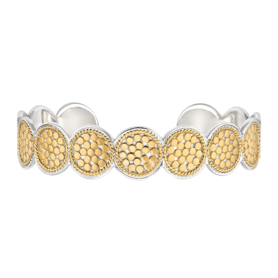 Anna Beck Women's Multi-Disc Cuff Gold Bracelet