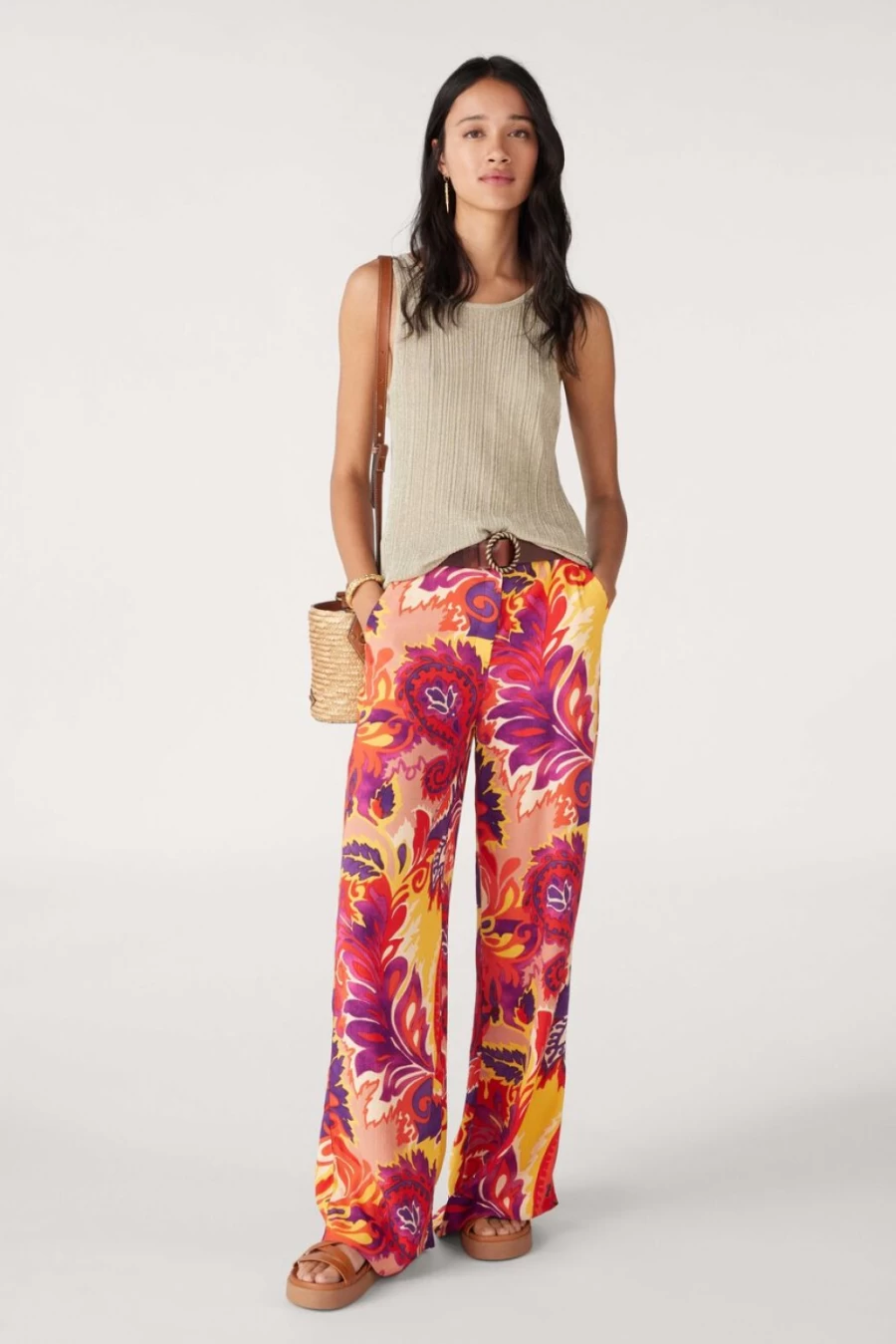 ba&sh Women's Naomie Trousers in Ocre | Stylish Casual Pants
