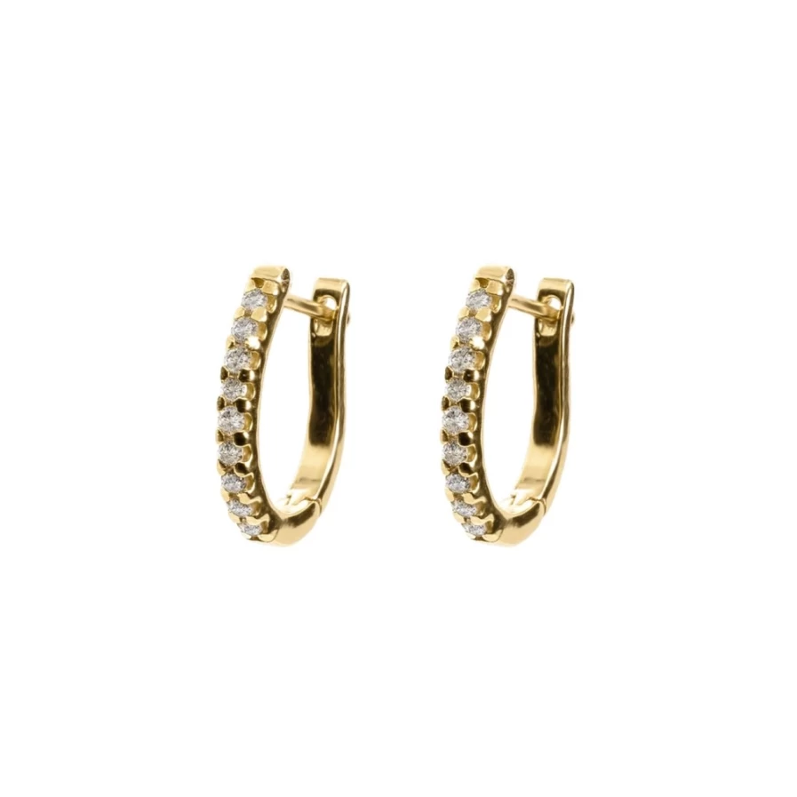 Kirstie Le Marque Diamond Huggie Hoops for Women - Elegant Gold Hoop Earrings with Sparkling Stones