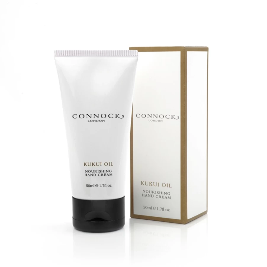 Connock London Kukui Oil Hand Cream for Women - Deep Nourishing & Moisturizing