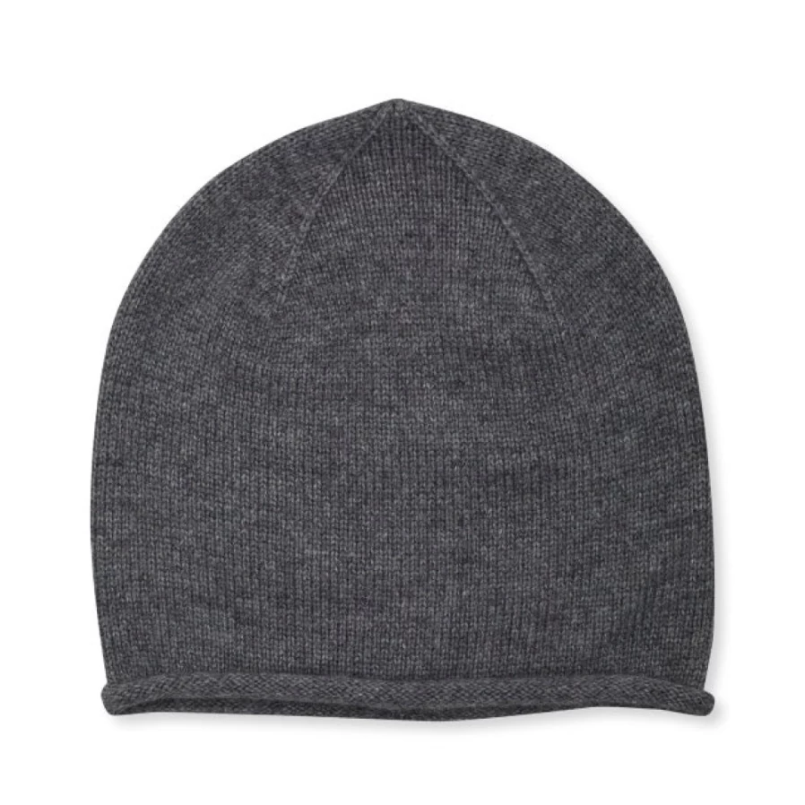 Somerville Scarves Women's Cashmere Beanie - Soft Grey Winter Hat for Women