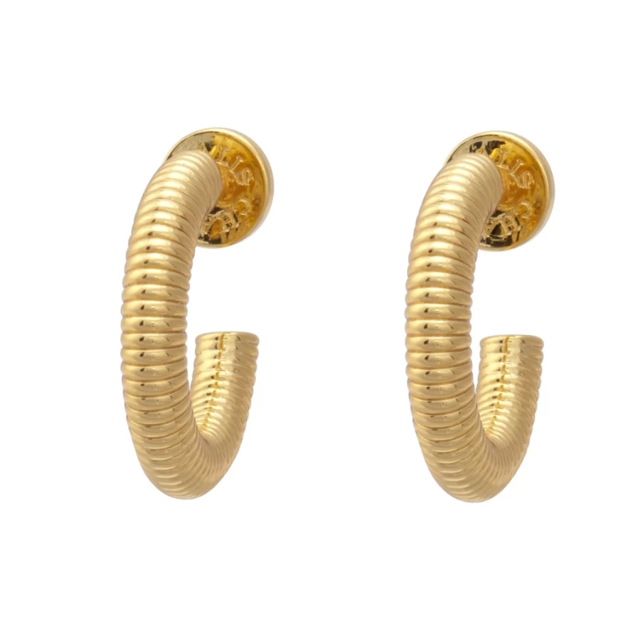 Talis Chains Women's Ridge Earrings - Stylish Geometric Hoop Earrings for Everyday Wear