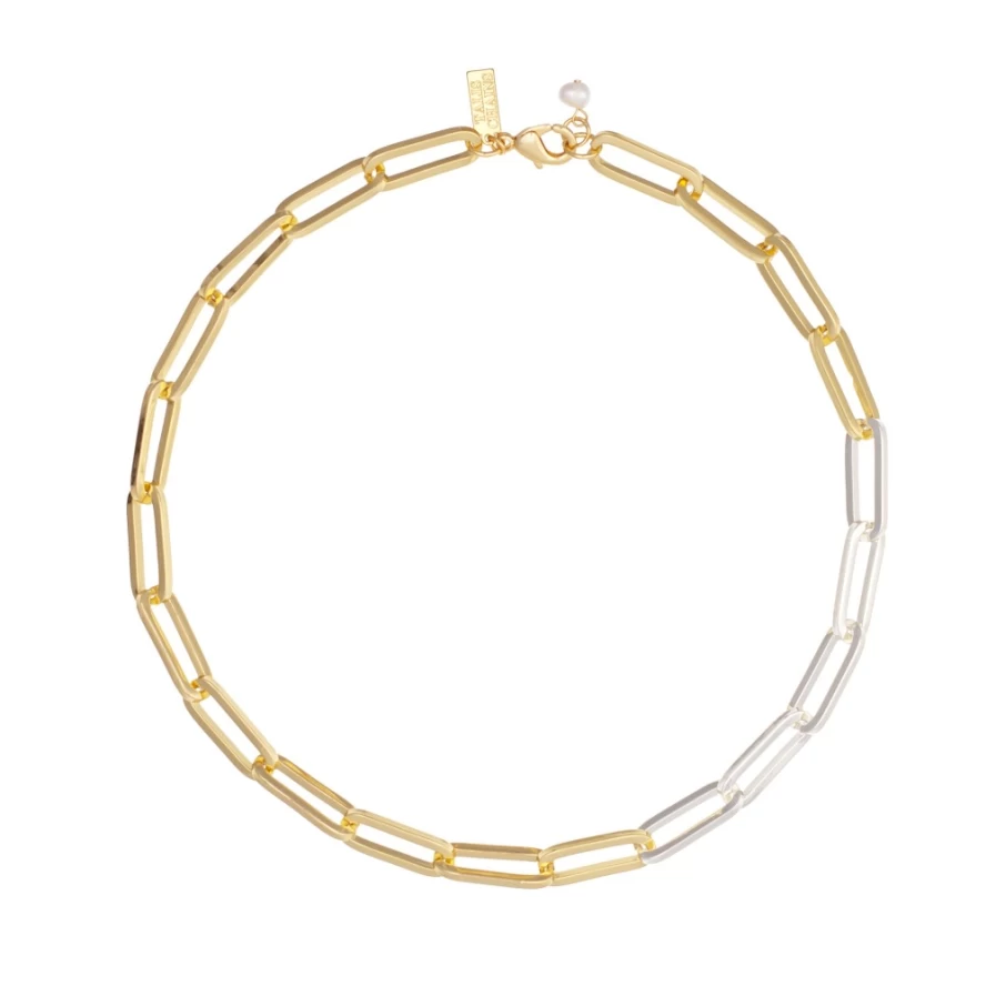 Talis Chains Women's Elegant Layered Chain Necklace Duo - Gold & Silver Dainty Necklaces