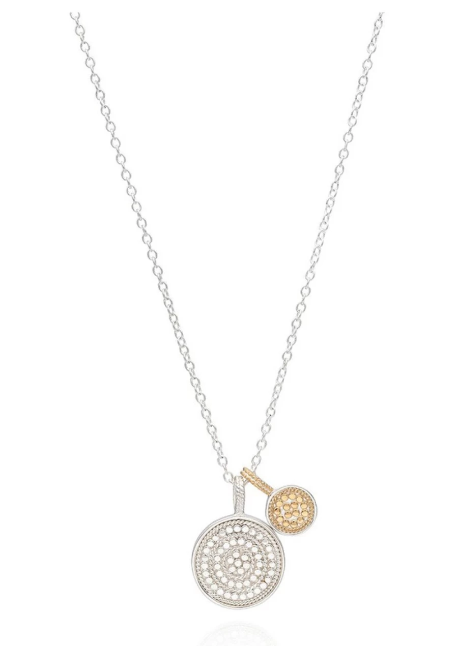 Anna Beck Women's Circle of Life Dual Divided Disk Pendant Necklace