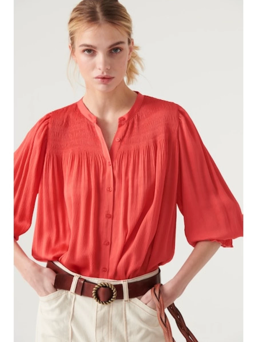 ba&sh Women's Krizi Corail Shirt - Stylish Casual Top for Women