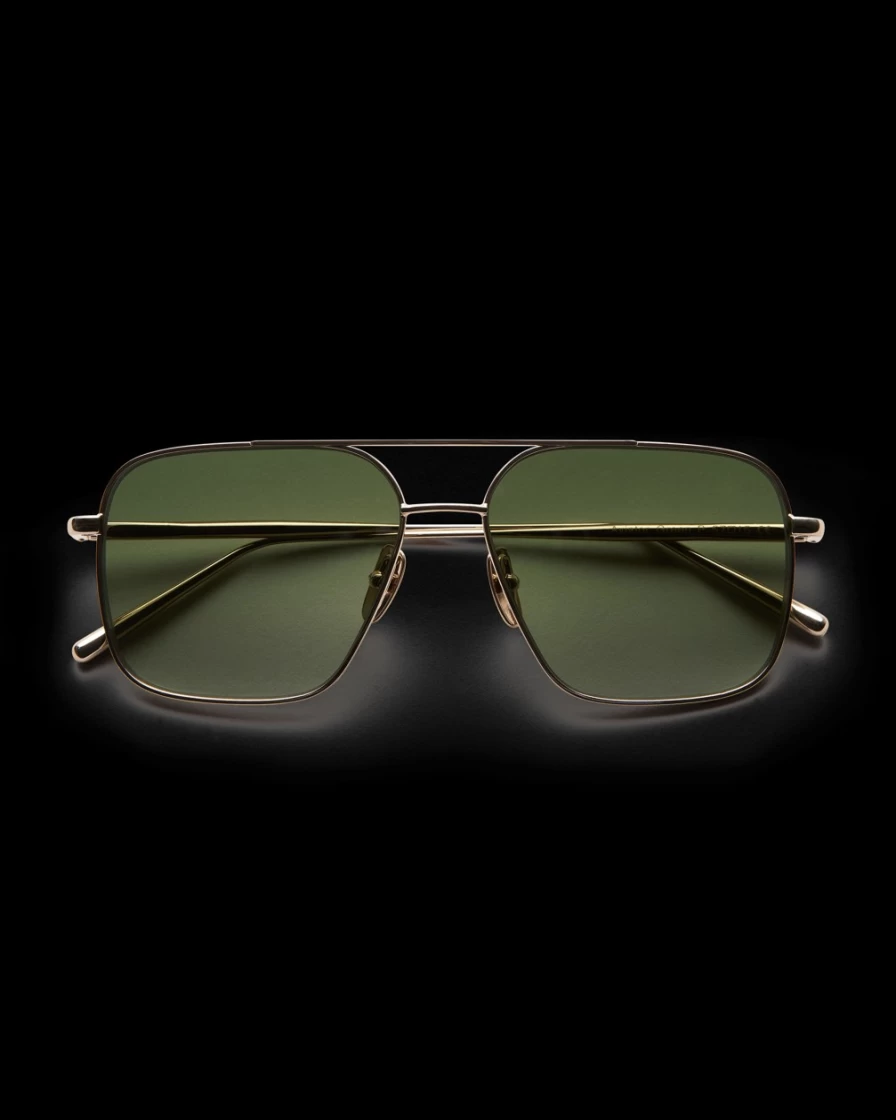 Chimi Women's Steel Aviator Sunglasses in Green - Classic Retro Style