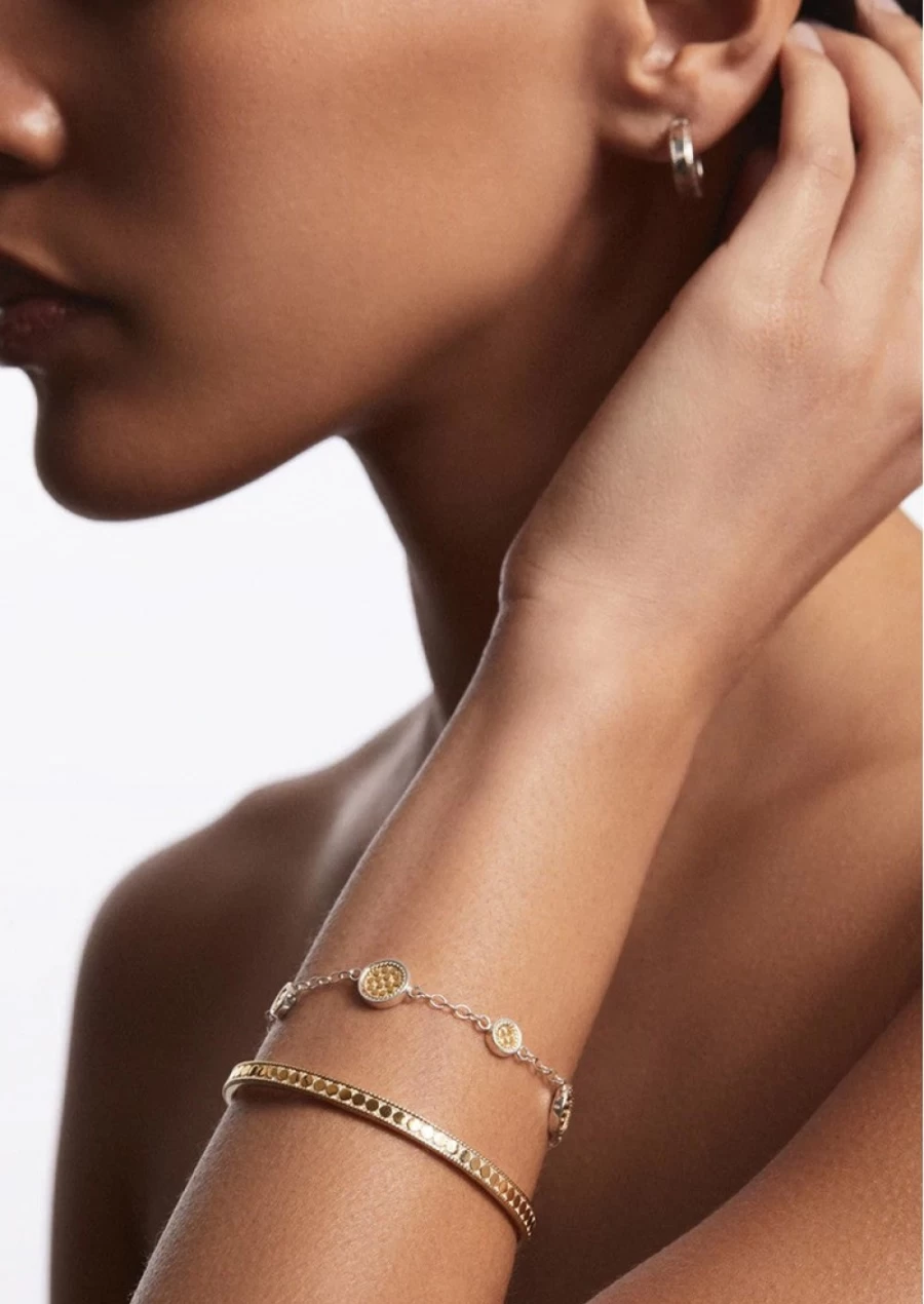 Anna Beck Women's Classic Gold Station Bracelet - Elegant & Timeless Jewelry