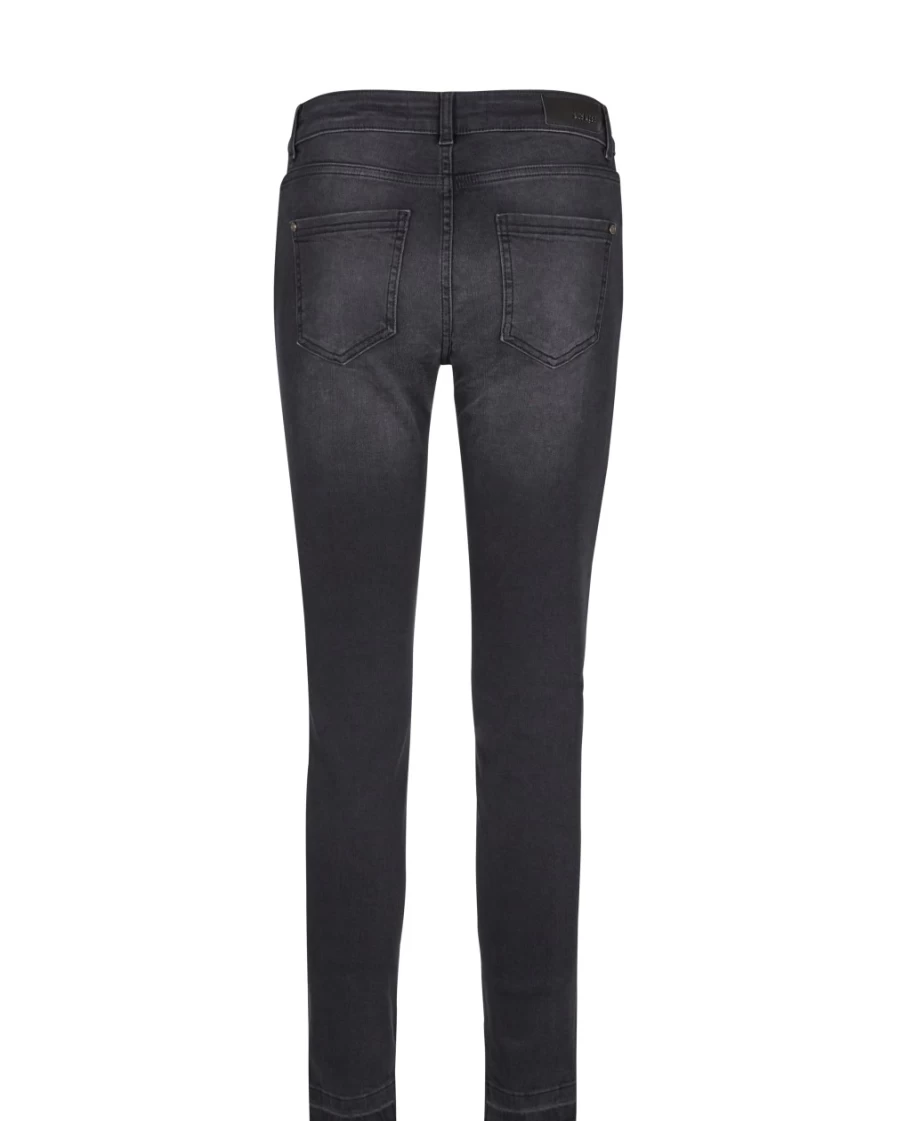 Mos Mosh Women's Step Jean Black - Mmsumner High Waist Slim Fit Stretch Denim Pants