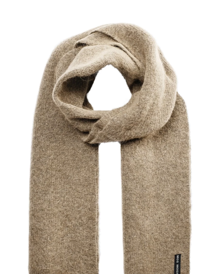 Mos Mosh Women's Savannah Tan Mmthora Scarf - Soft Wool Winter Wrap
