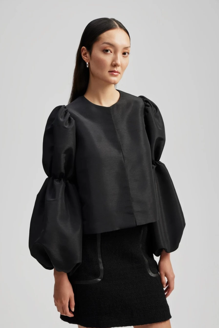 BY MALINA Women's Zoey Blouse - Elegant Black Top for Women