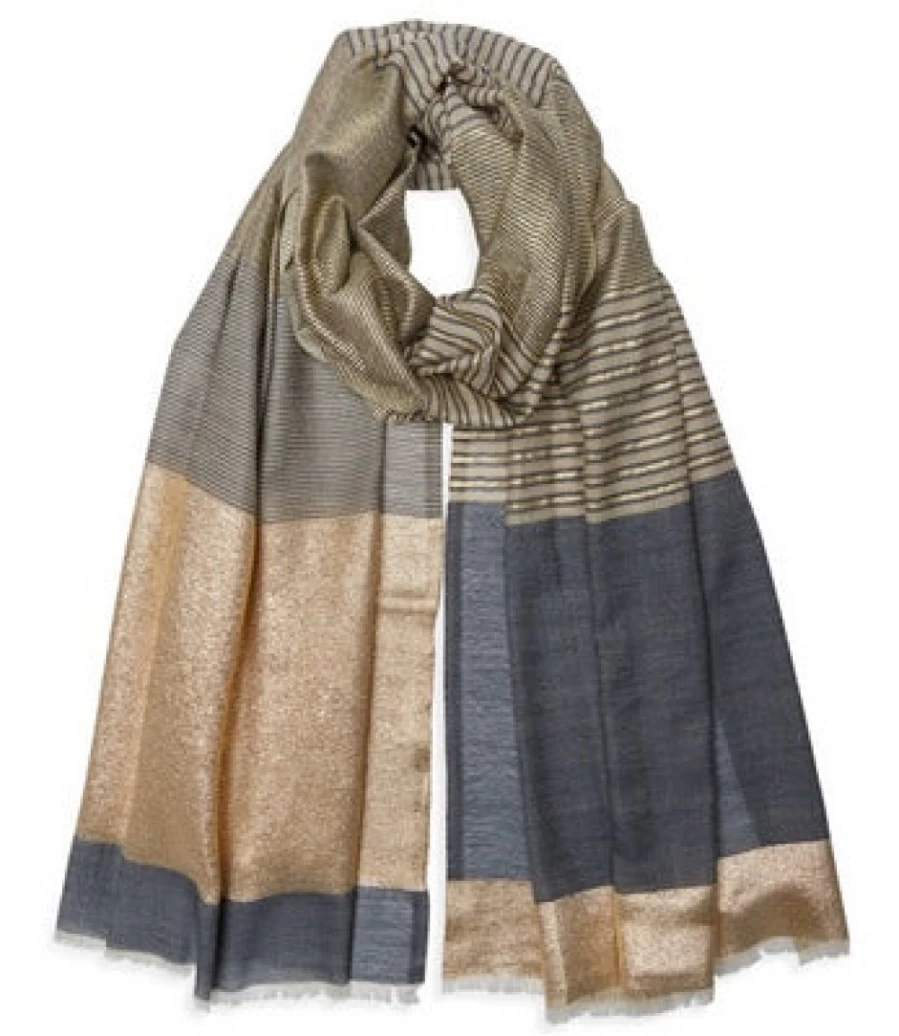 Somerville Scarves Women's Lightweight Pashmina Wrap - Summer Stripe Pattern for Stylish Comfort