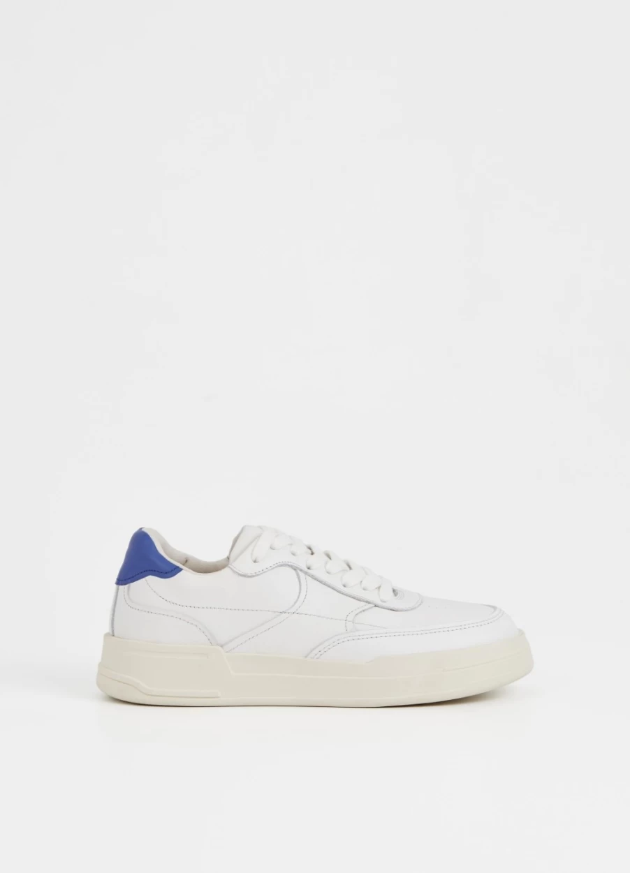 Vagabond Women's Selena White and Cobalt Leather Sneakers