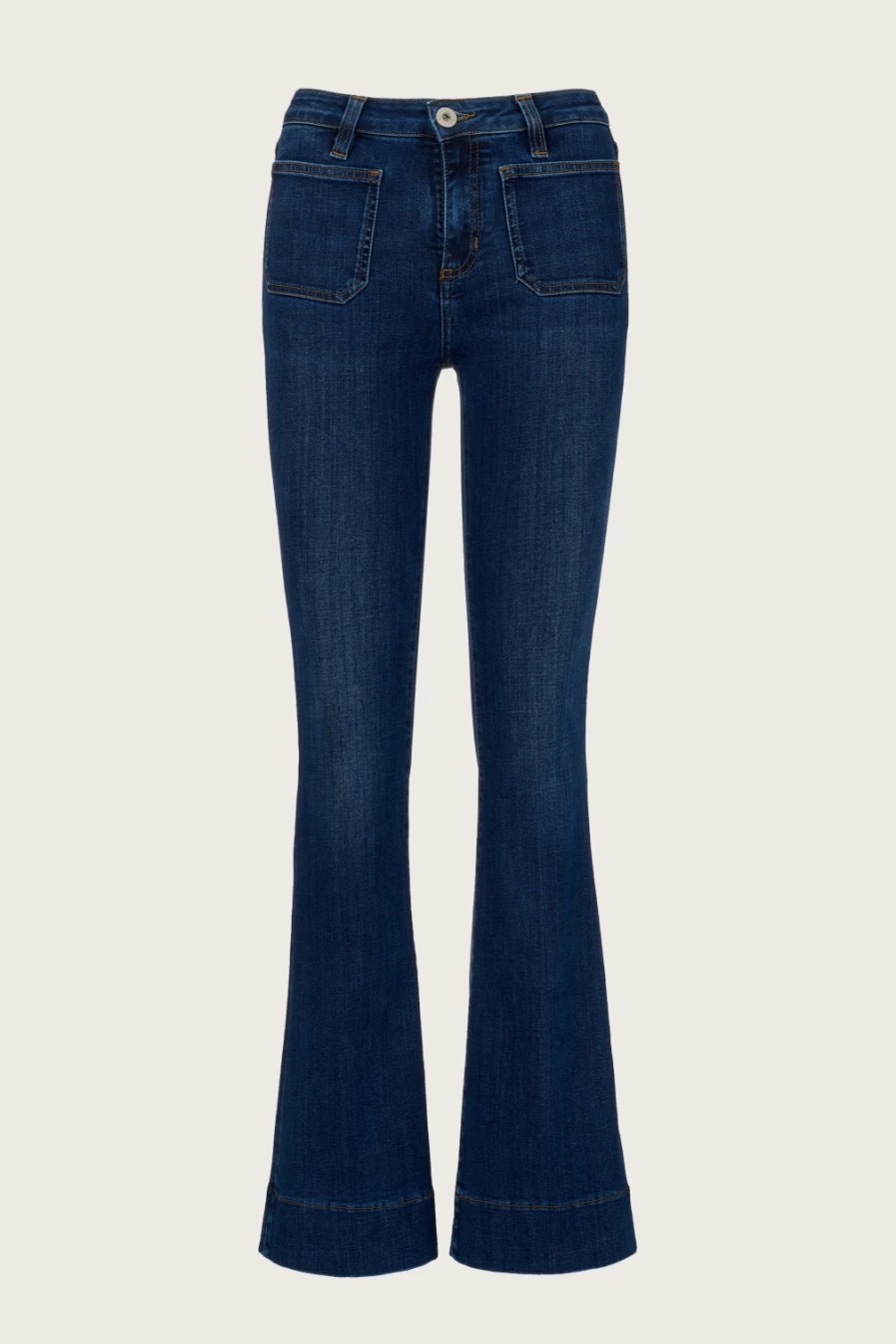 Denim Studio Women's 32 Raw Vintage Blue Jeans - Classic High Waist Slim Fit Denim