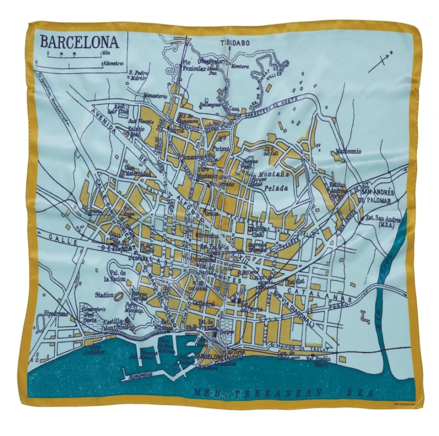 Helen Chatterton Textiles Women's Barcelona Silk Scarf – Elegant Fashion Accessory