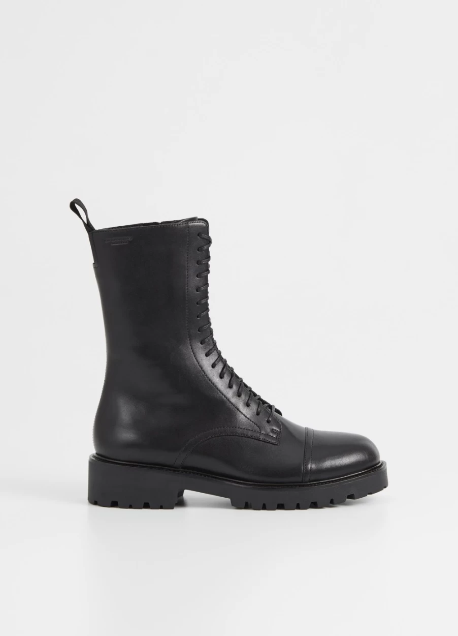 Vagabond Kenova Women's Black Leather Lace-Up Boots