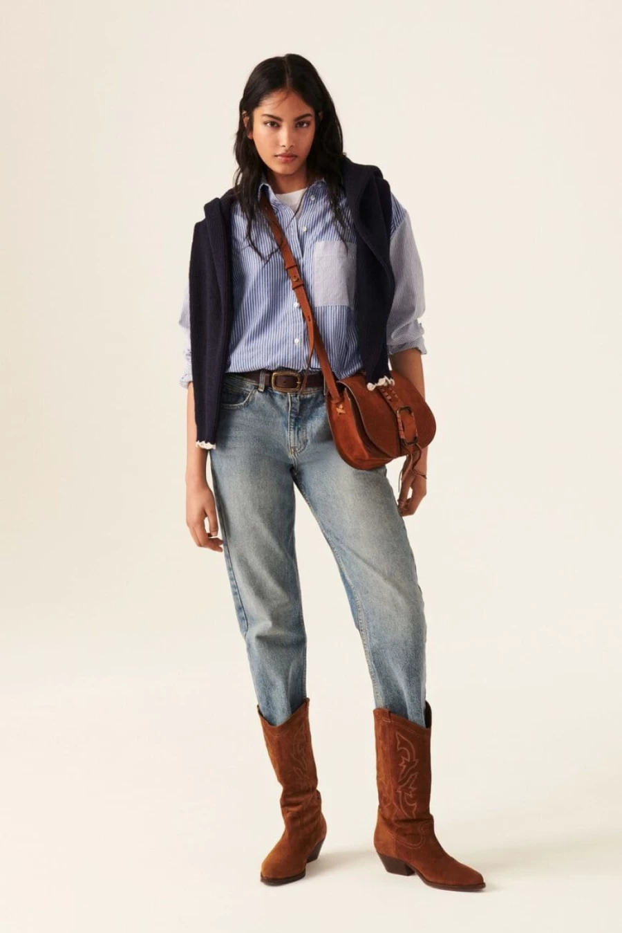 ba&sh Women's Deborah Blue Shirt | Casual Chic Button-Down Top