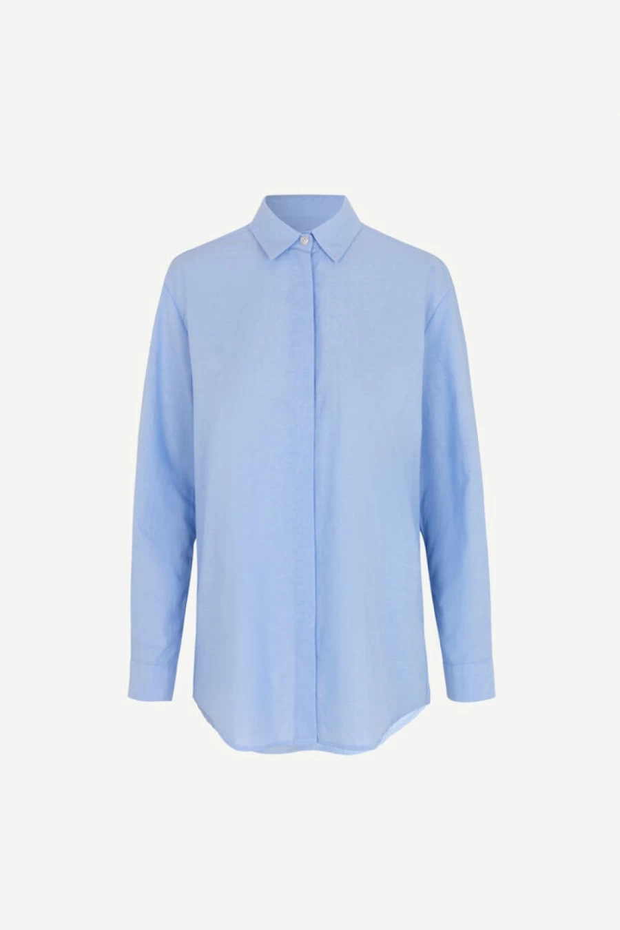 Samsoe Samsoe Women's Caico Oxford Blue Shirt – Classic Casual Style