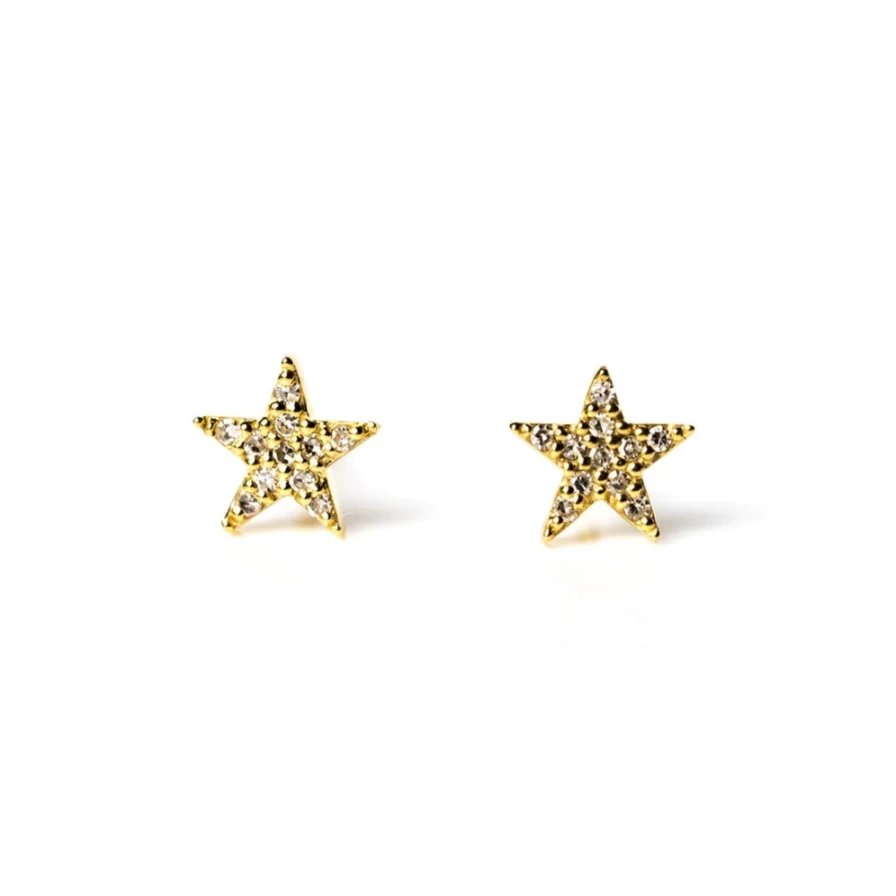 Kirstie Le Marque Women's Diamond & Yellow Gold Star Stud Earrings