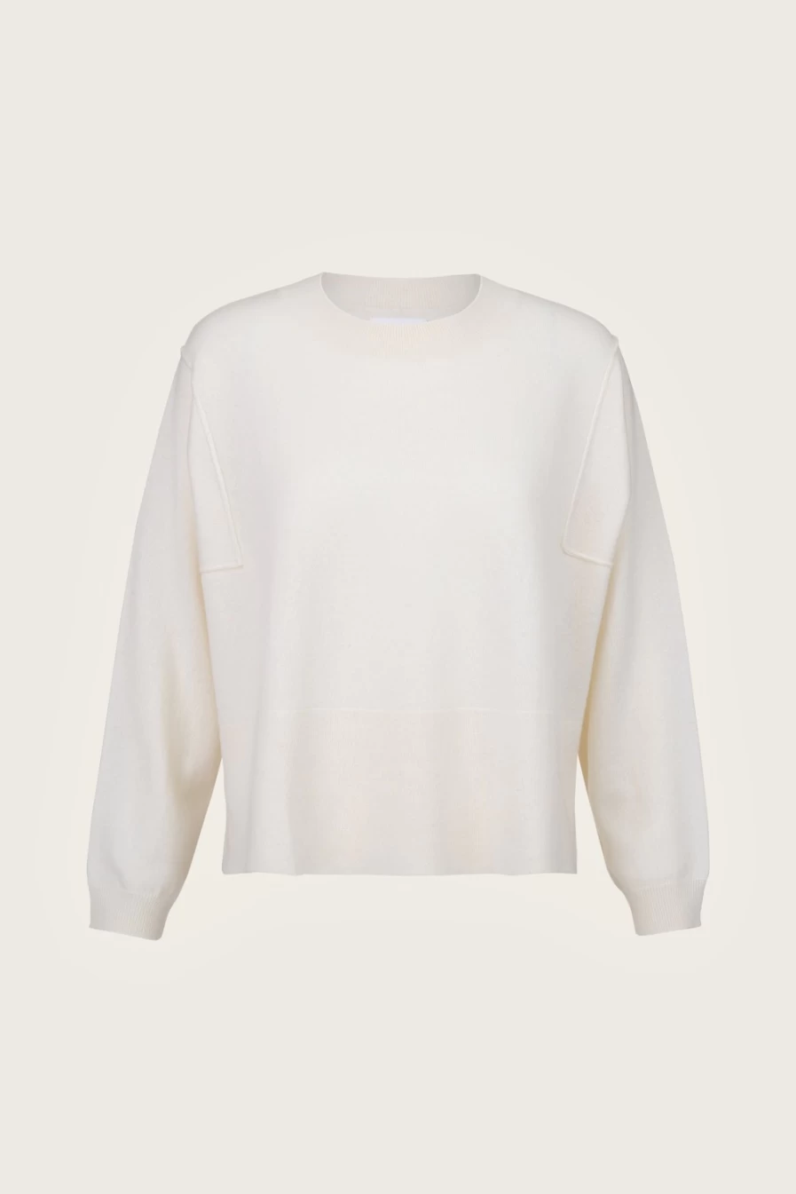 Not Shy Women's Frankie Knit Sweater in Ecru - Soft Casual Pullover