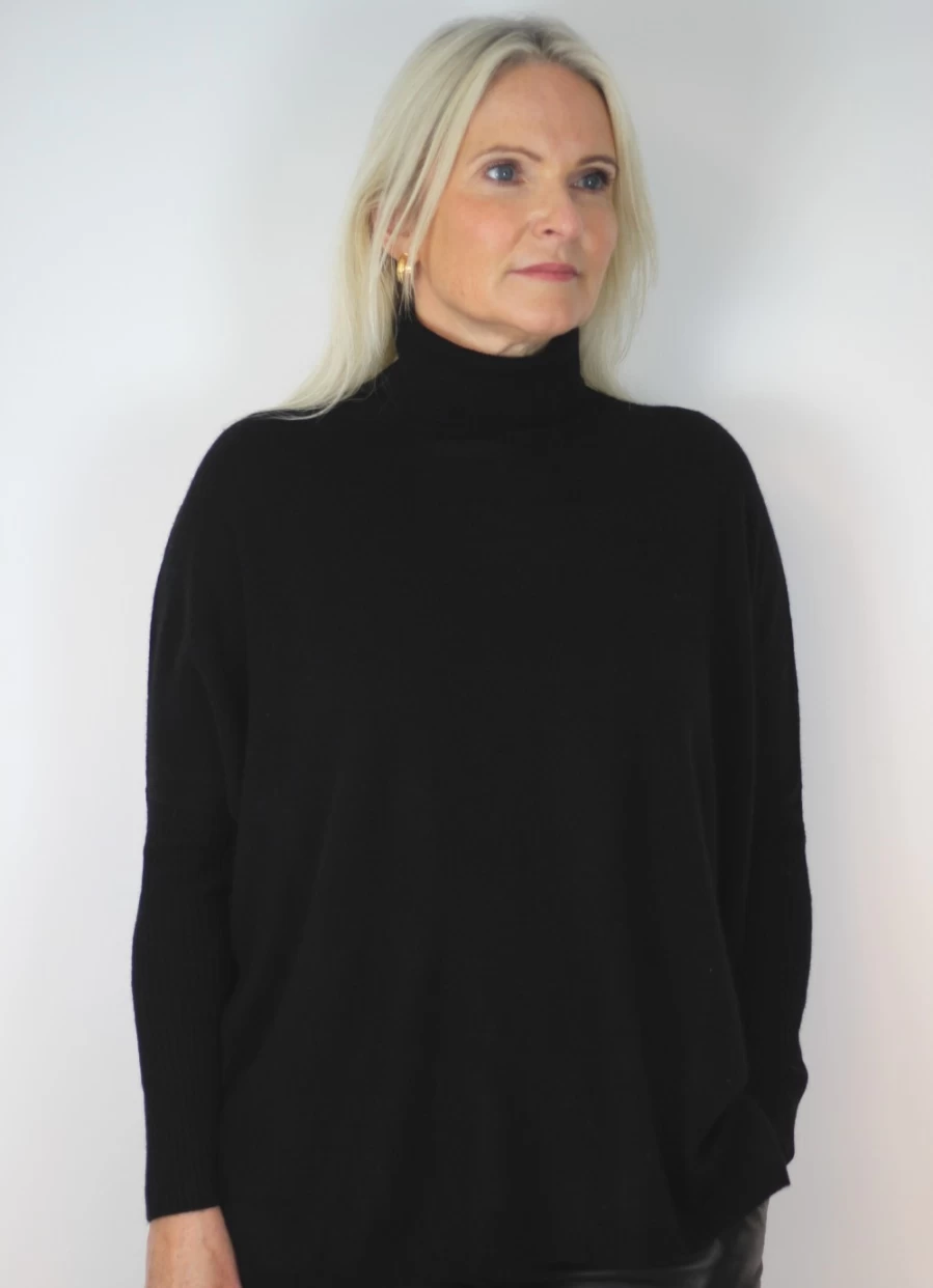 Not Shy Women's Margareth Black Jumper - Stylish Knit Sweater for Women