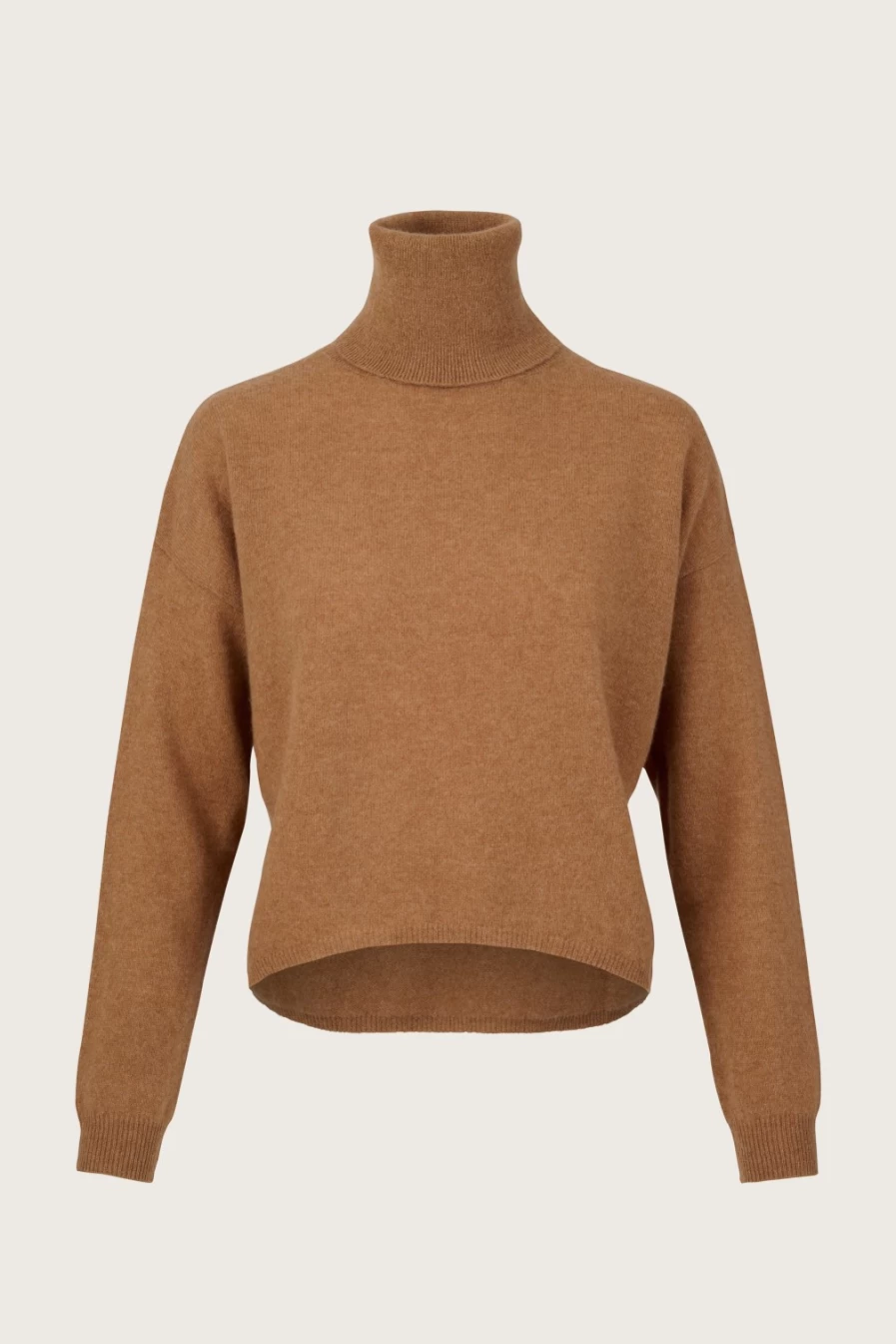 Brodie Women's Susie Roll Neck Sweater in Chestnut Brown