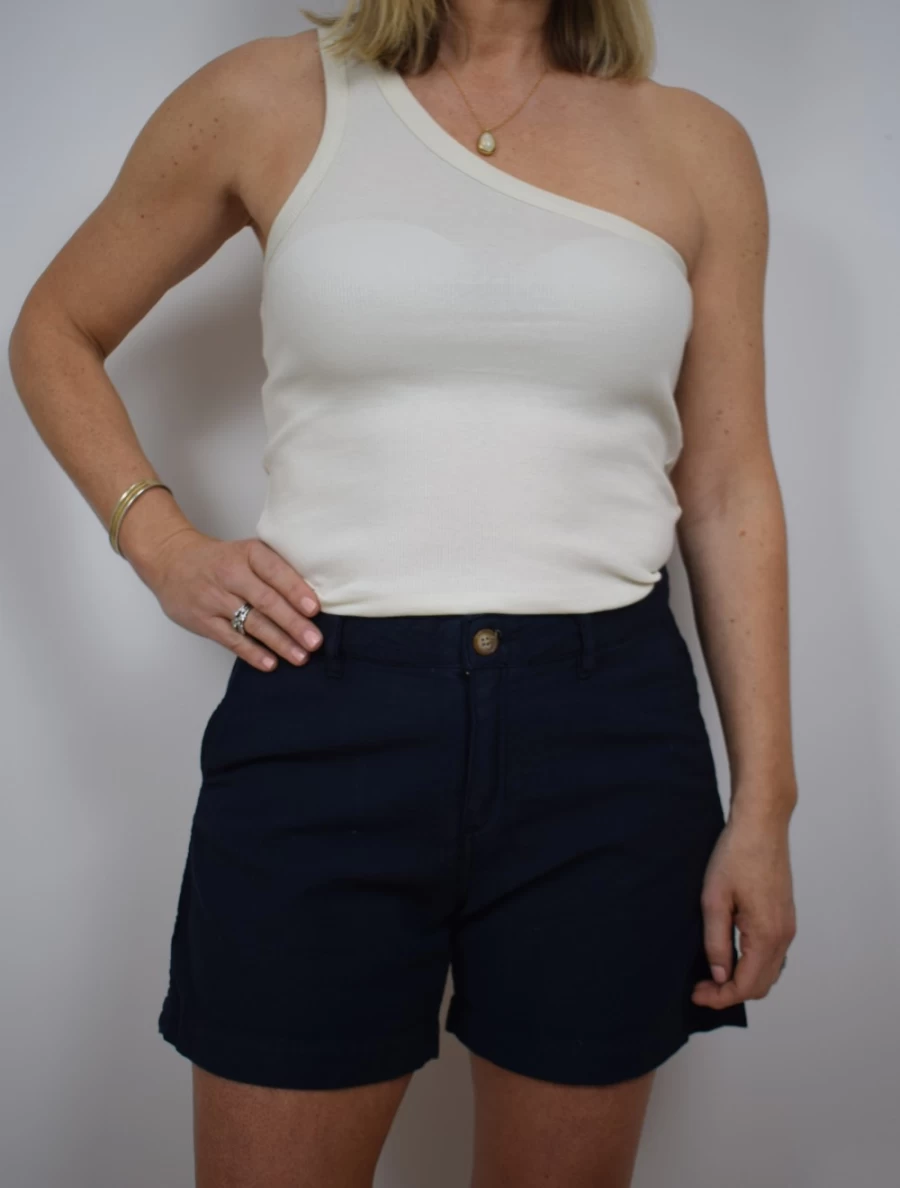 Denim Studio Women's Donna High-Waisted Navy Denim Shorts