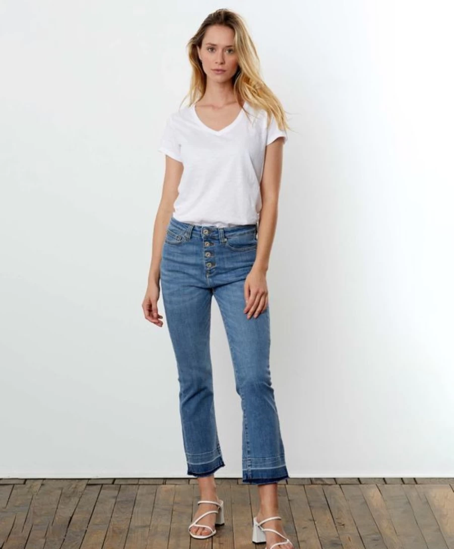 Denim Studio Women's Vintage Camille Jean Distressed Used High-Waisted Denim Jeans