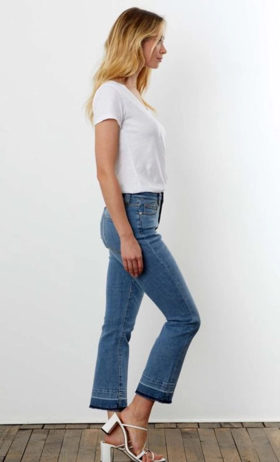 Denim Studio Women's Vintage Camille Jean Distressed Used High-Waisted Denim Jeans