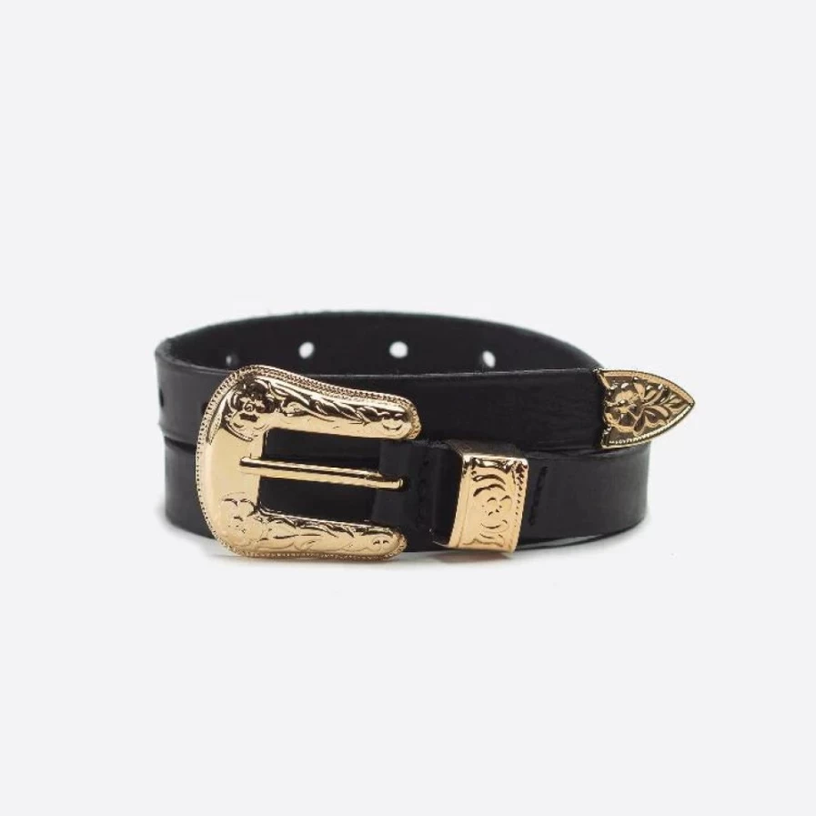 Mercules Women's Rosette Fashion Belt in Black - Stylish Accessory for Outfits