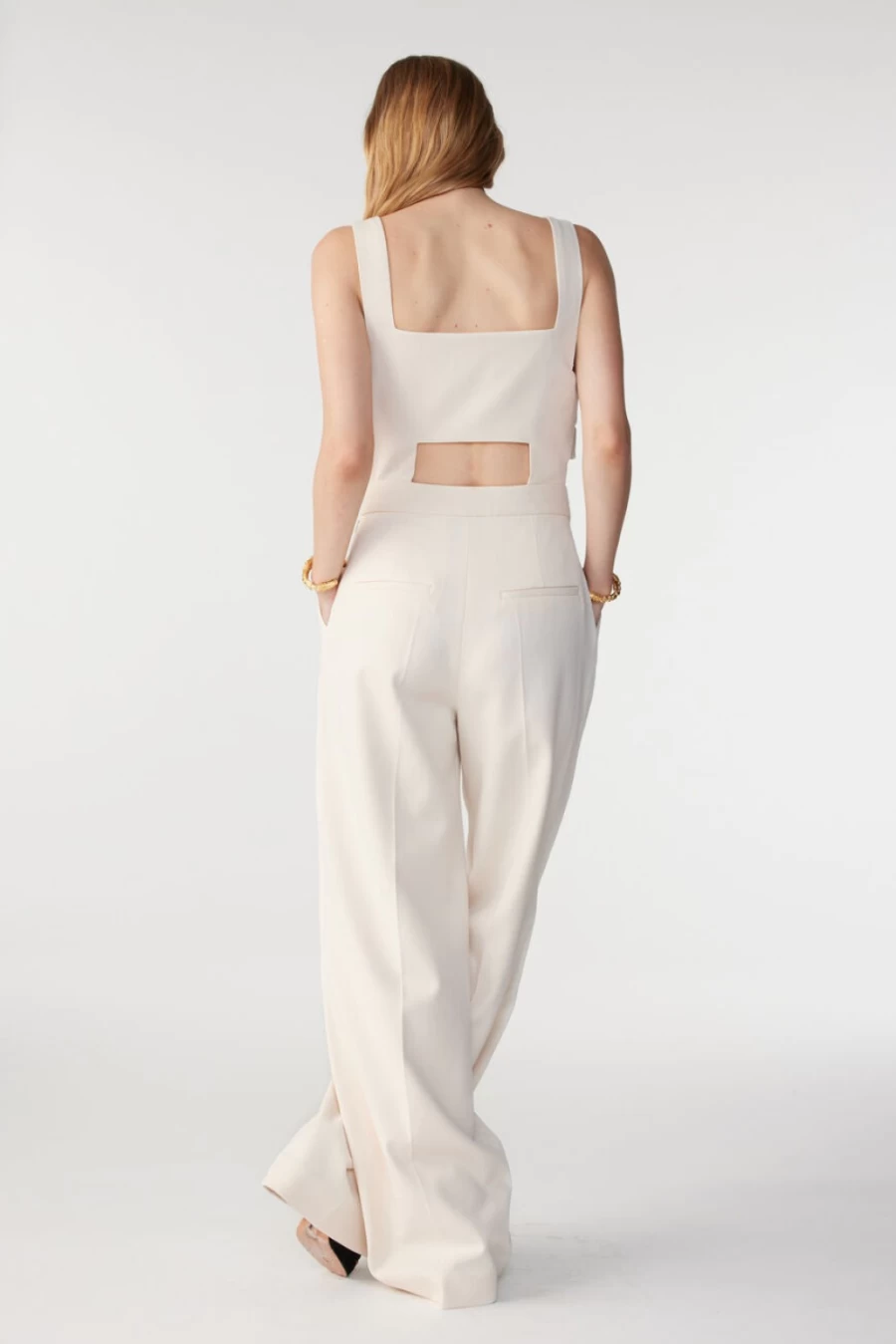 ba&sh Women's Cressy Jumpsuit in Ecru - Elegant One-Piece Romper