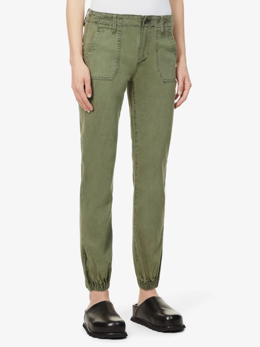 Paige Women's Vintage Ivy Green Jogger Pants - Mayslie Style Comfort Fit