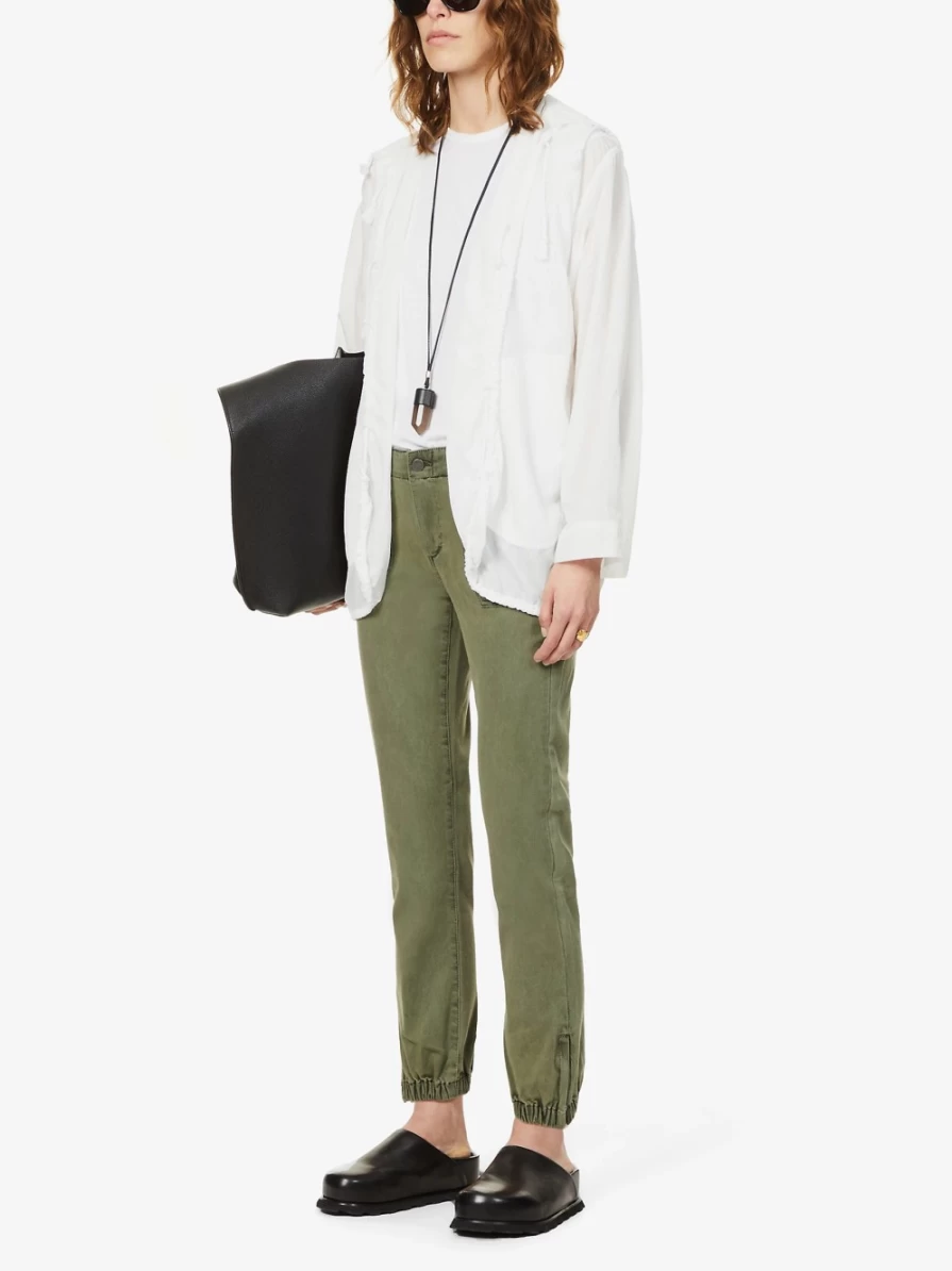 Paige Women's Vintage Ivy Green Jogger Pants - Mayslie Style Comfort Fit
