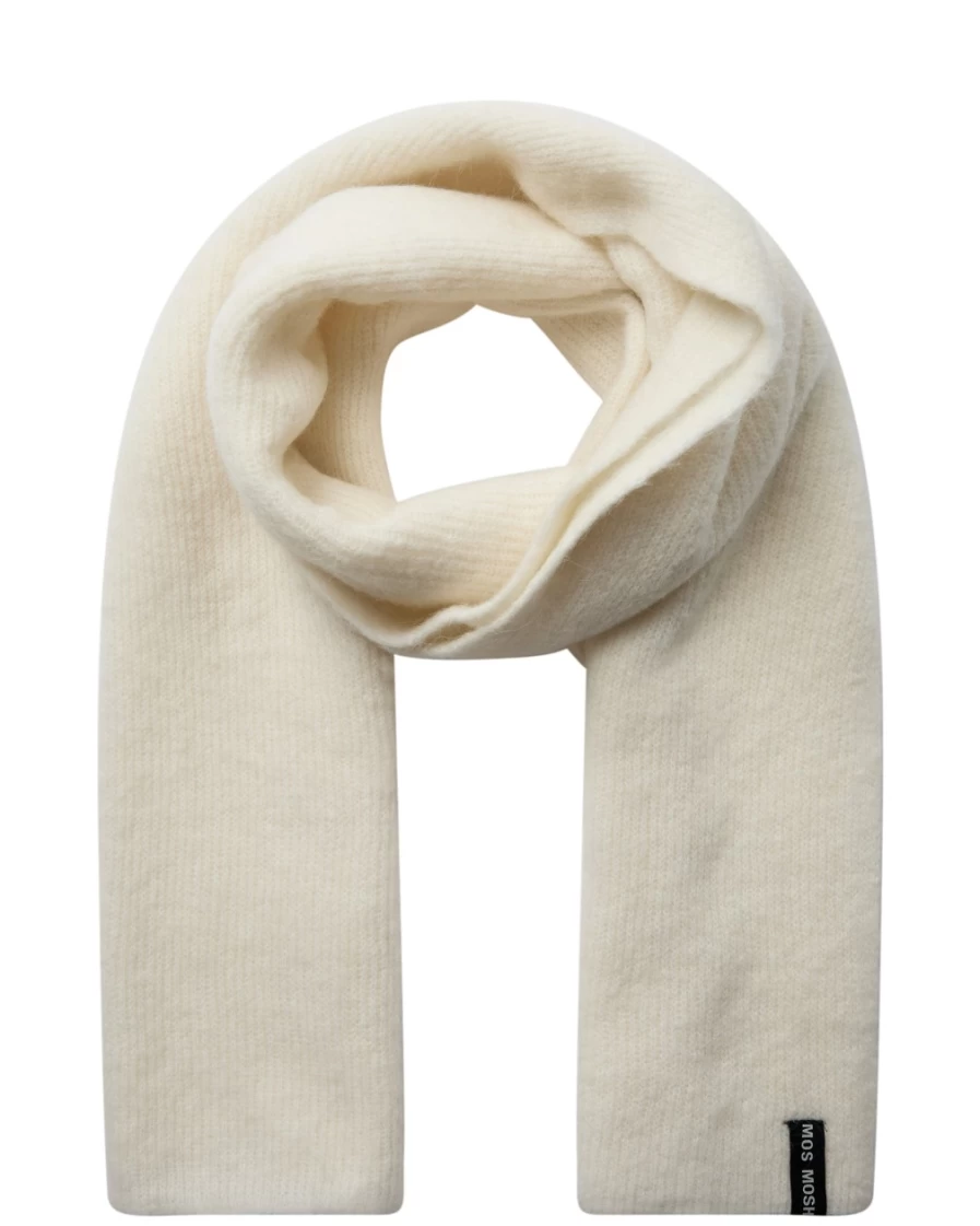 Mos Mosh Women's Mmthora Scarf in Ecru - Soft Wool Winter Wrap