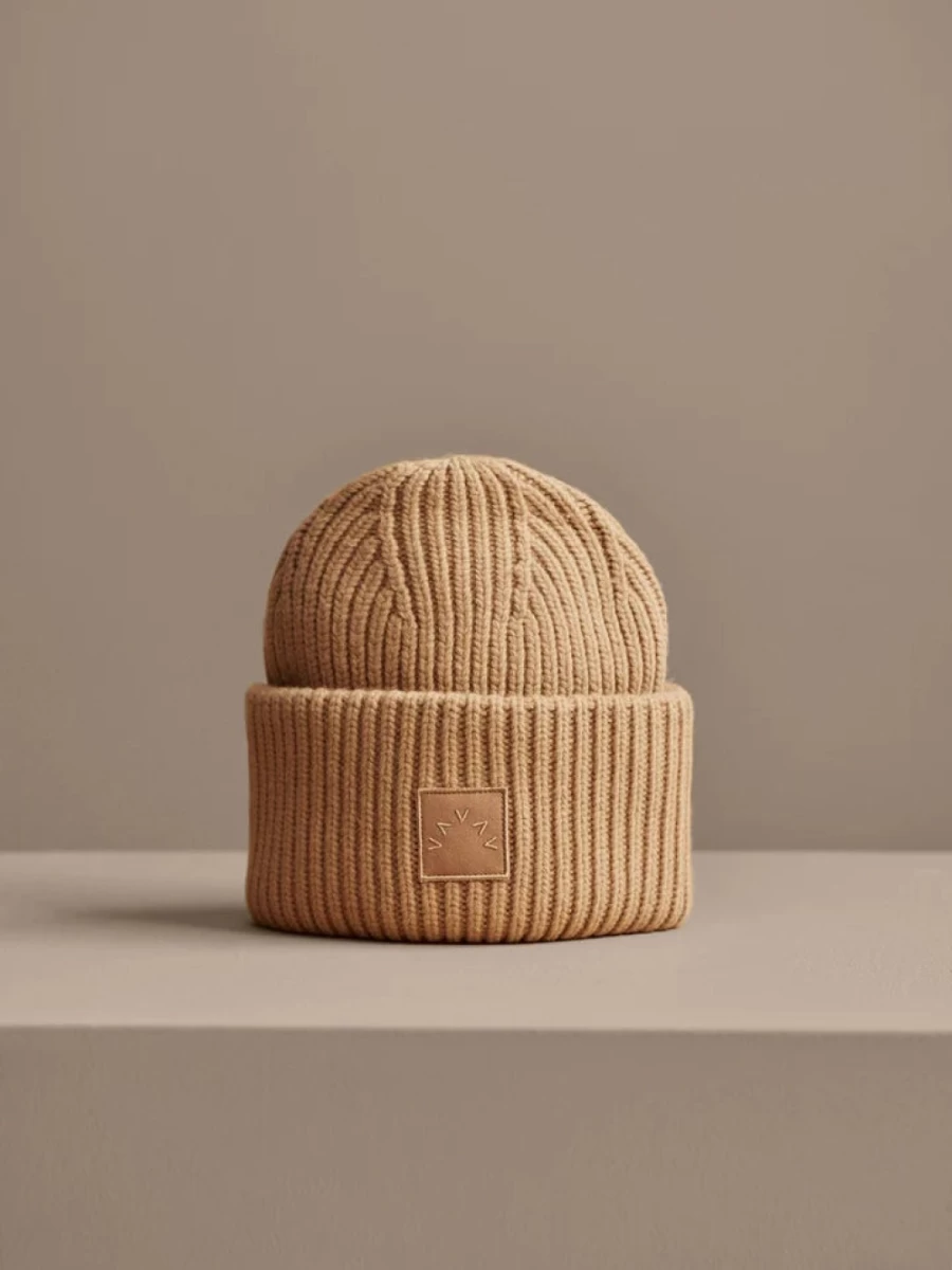 Varley Women's Cresta Rib Beanie in Sand - Soft Knit Winter Hat