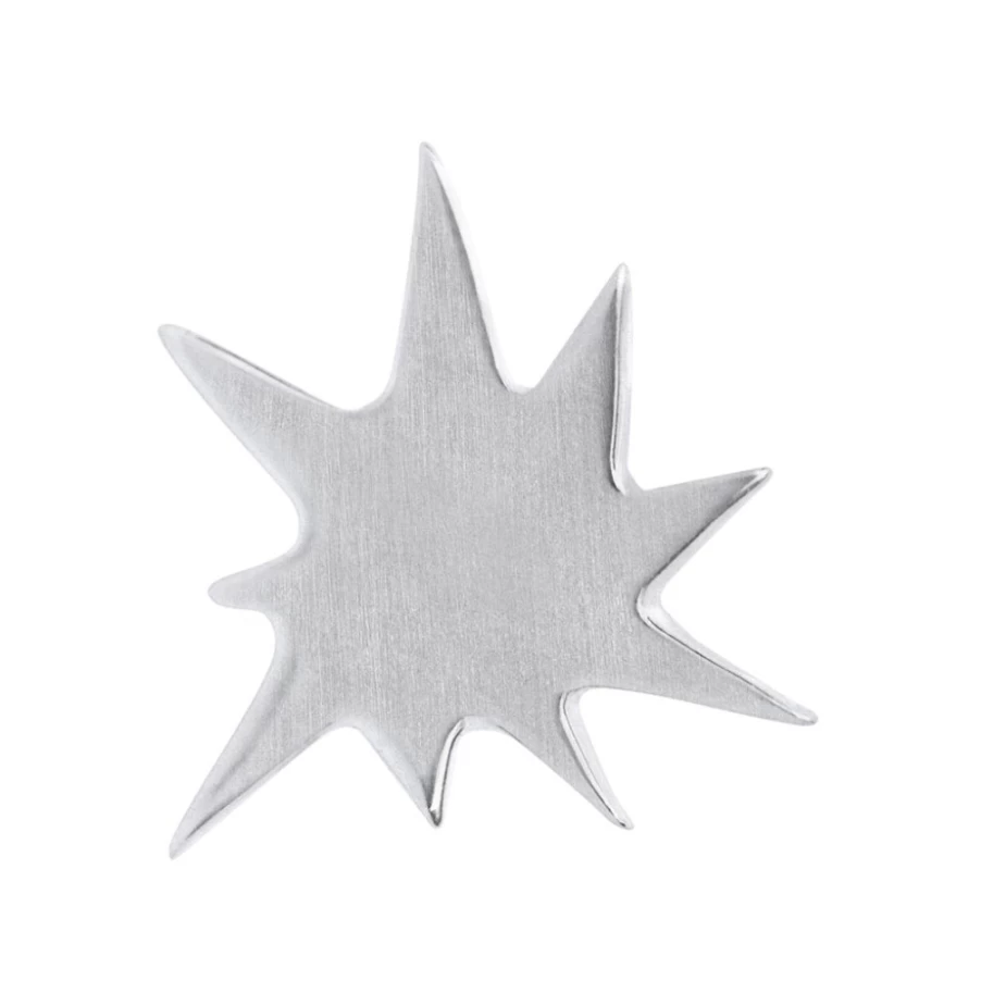 Lulu Copenhagen Women's Kapow Stud Earrings - Sterling Silver Minimalist Hoop Earrings for Everyday Wear