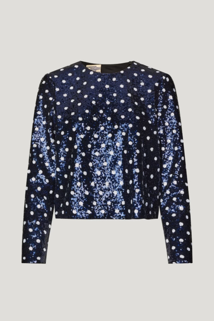 Baum und Pferdgarten Women's Jiza Top in Blue with Dotted Sequins Design