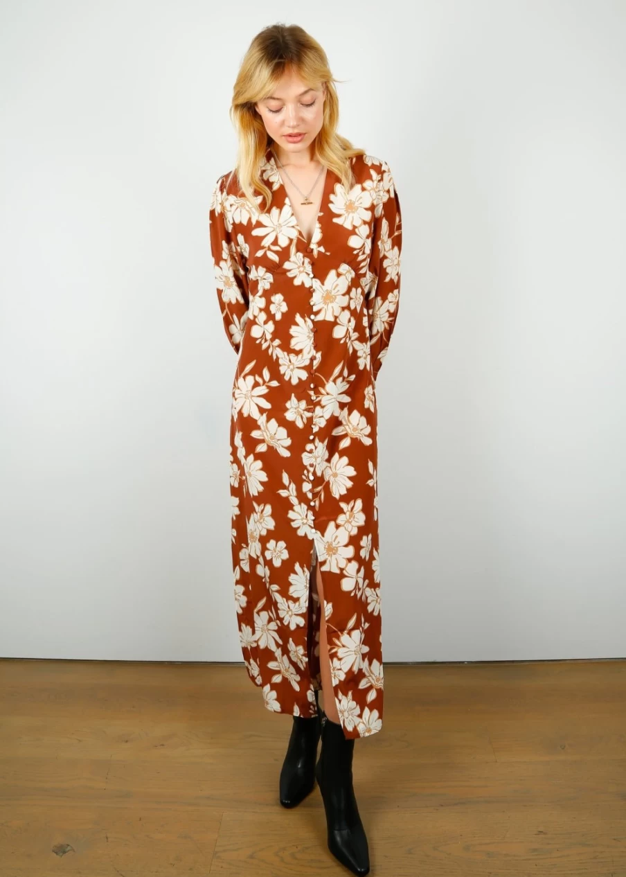 Primrose Park Women's Opal Floral Print Dress Sketch Design Elegant Summer Wear