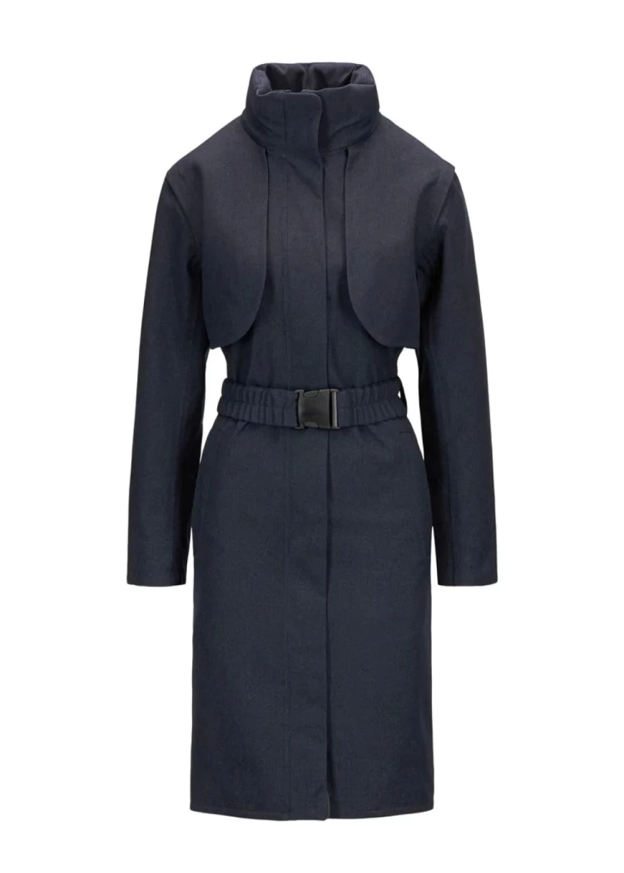 BRGN Women's Skyet Coat in Dark Navy - Premium Outerwear for Stylish Comfort
