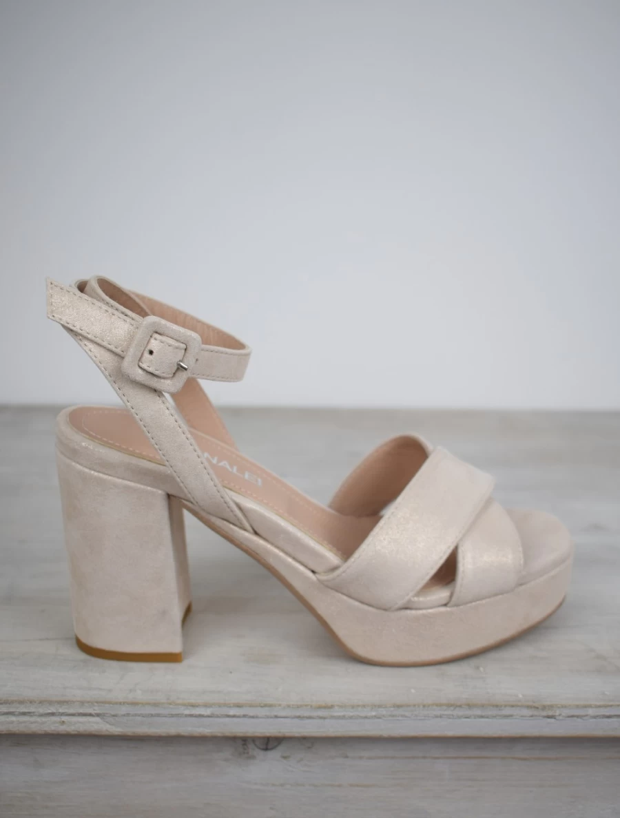 Donna Lei Women's Aruba Sandal in Latte with Sparkle Detail | Comfortable & Stylish