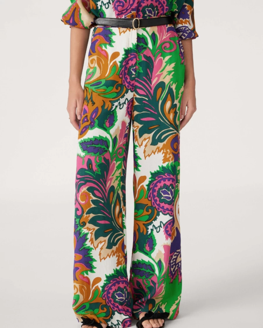 ba&sh Women's Naomie Green Trousers | Stylish Casual Pants