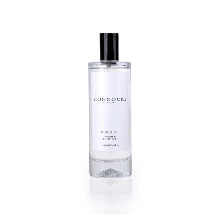 Connock London Kukui Oil Room & Linen Mist for Women - Luxurious Scented Spray for Home & Bedding