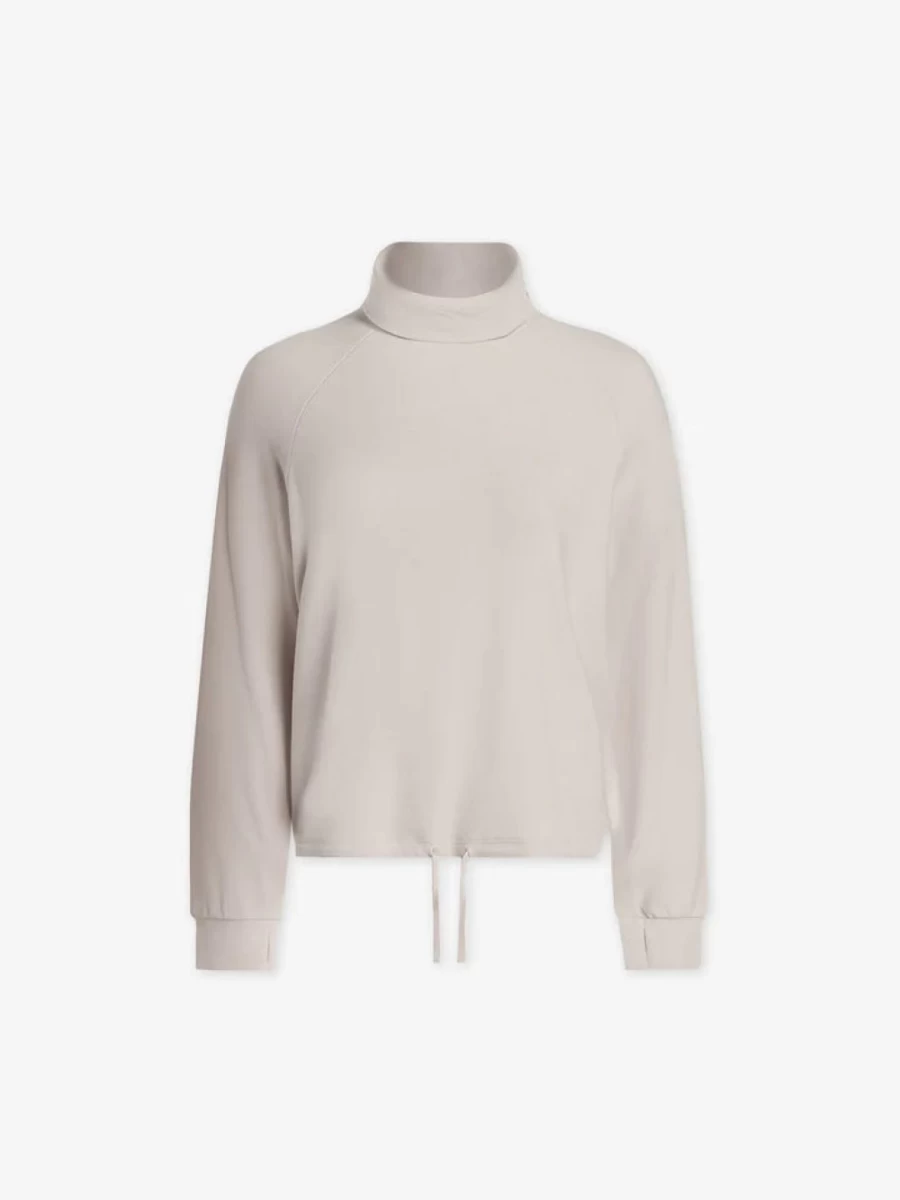 Varley Women's Portland High Neck Sweater in Crystal Grey - Elegant Knit Top for Women