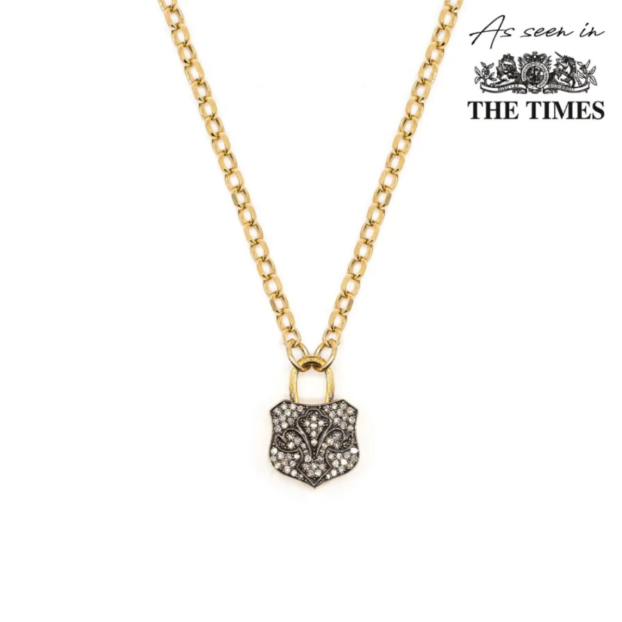 Kirstie Le Marque Women's Diamond Chunky Lock Pendant Necklace