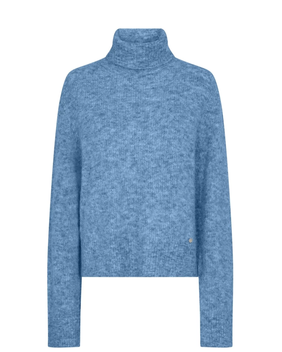 Mos Mosh Women's Thora Rollneck Sweater in Quiet Harbor - MMAIDY Collection