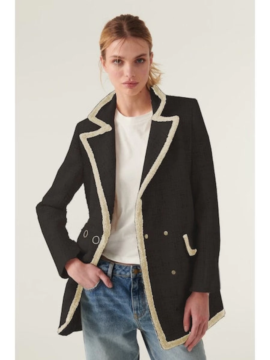ba&sh Women's Fiara Short Coat in Black | Stylish Outerwear for Women