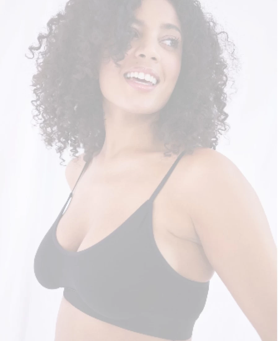 Stripe & Stare Women's Comfortable T-Shirt Bra in Black – Seamless Soft Cup Bra