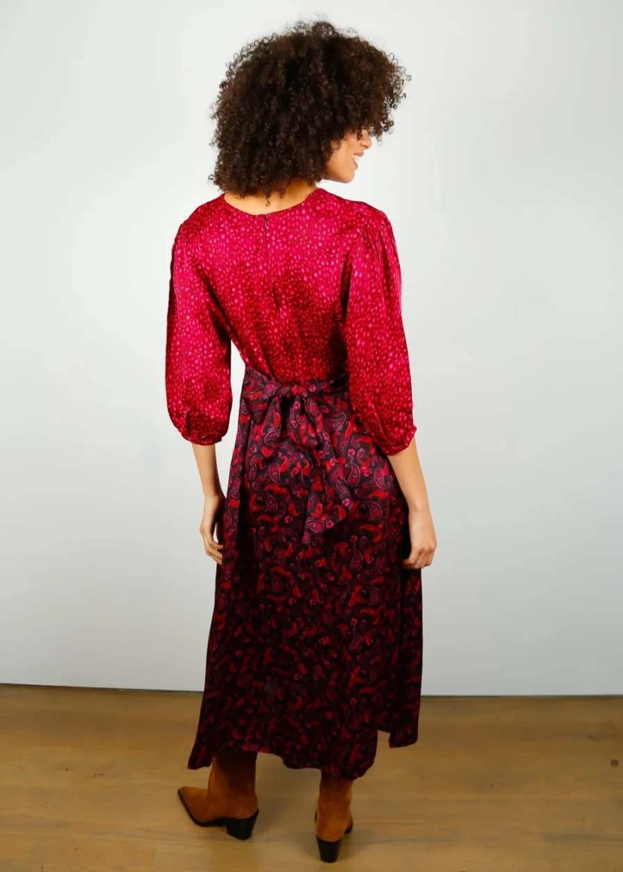 Primrose Park Women's Maggie Dress in Leo Print and Paisley Pinks