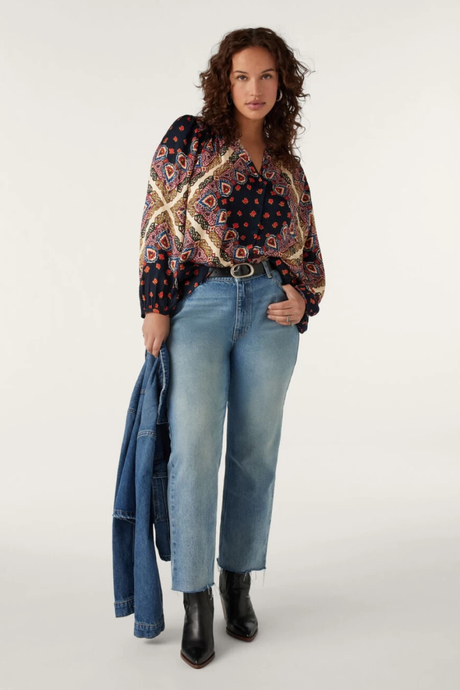 ba&sh Women's Blue Jedi Inspired Long Sleeve Shirt