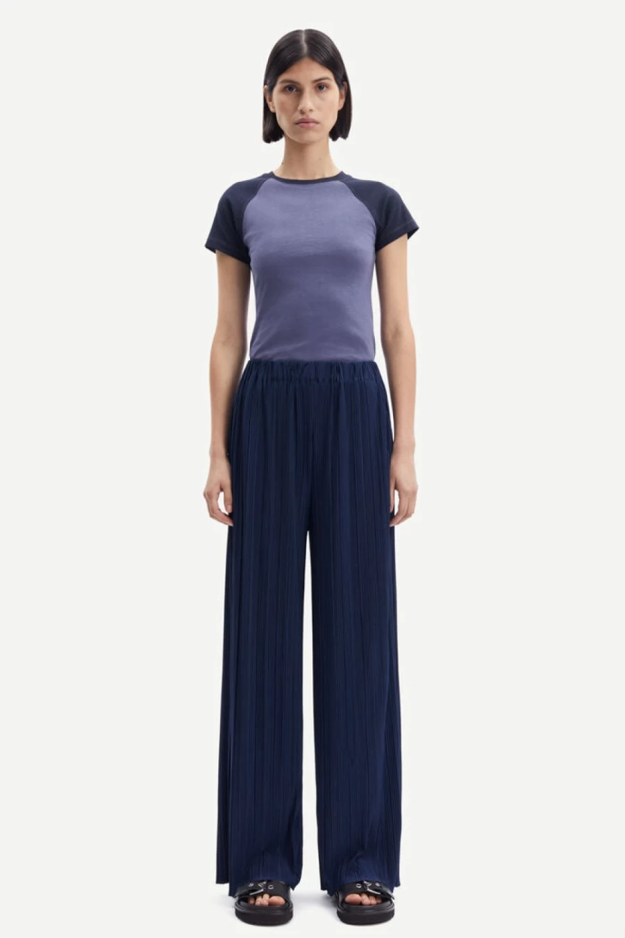 Samsoe Samsoe Women's Uma Trousers in Pageant Blue - High-Waisted Casual Pants