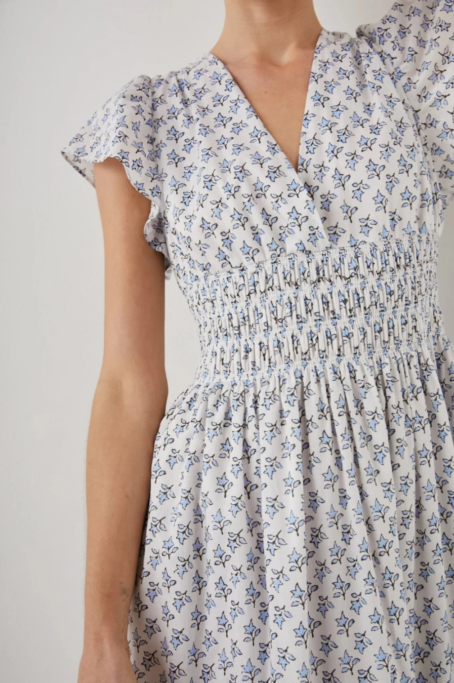 Rails Women's Seona Dress in White and Blue Ivy - Flowy Summer Dress